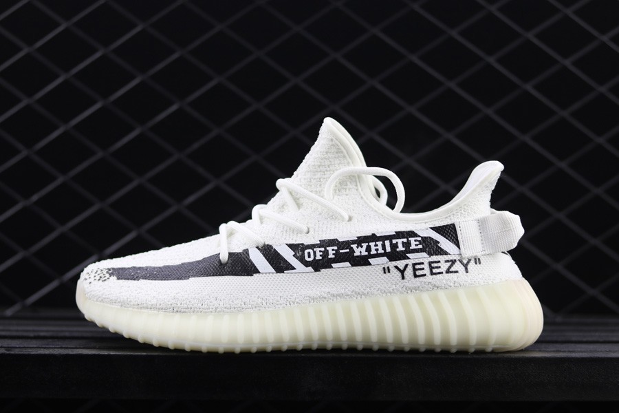 2018 Off-White x adidas Yeezy Boost 350 V2 White Black For Sale